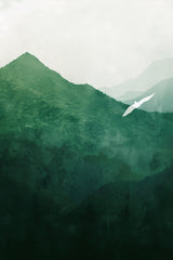 Mountain Forest Painting Wall Art