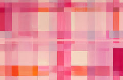 Grid of Squares in Shades of Pink and Orange