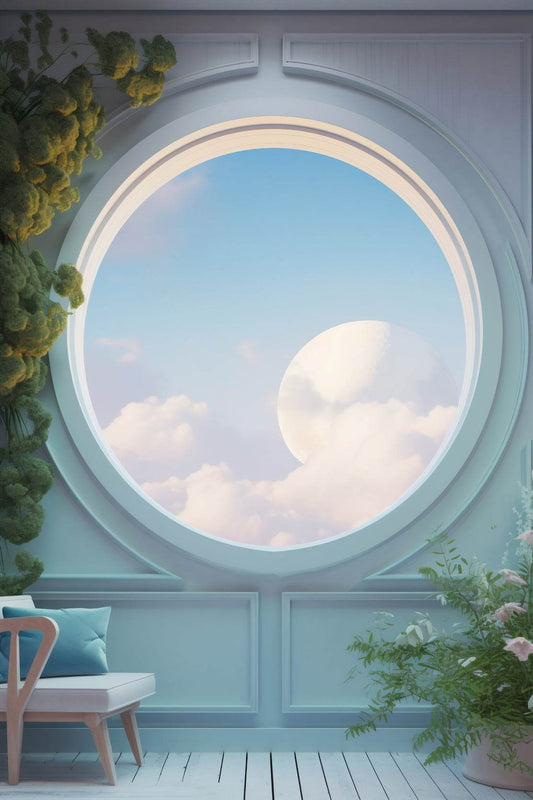 Window With Magical Landscape View Anime Wall Art - beink online art store