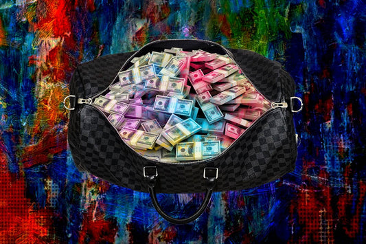 Duffle Bag Full of Money Wall Art - beink online art store