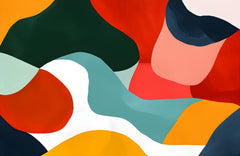 Colorful abstract Painting of Irregular Shapes