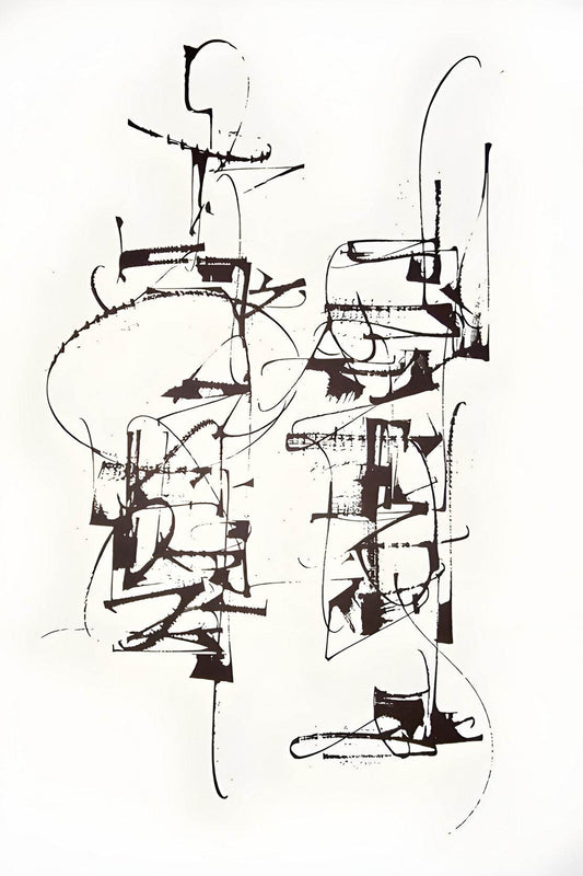 Calligraphic Chaos Modern Wall Art - beink online art store