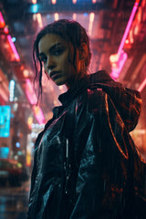 Cyberpunk Female Warrior Wall Art