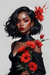 Lady in Beauty and flower Wall Art - beink online art store