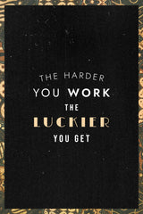 Hard Work Motivational Quote Wall Art