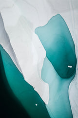 Green Water Color With White Background Abstract Wall Art