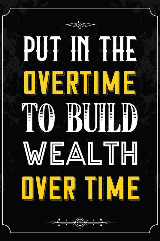 Build Wealth Over Time Investing Motivational Wall Art - beink online art store