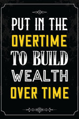 Build Wealth Over Time Investing Motivational Wall Art