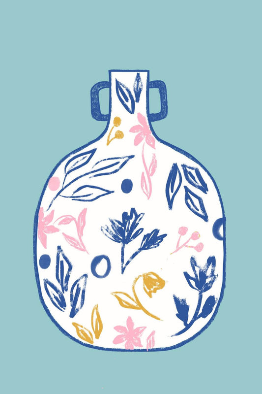 Vase With Flower Design Wall Art - beink online art store