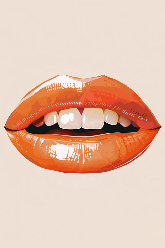 Bold Red Lips Wall Art - beink online art store