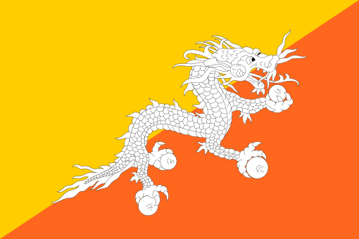 Bhutan National Flag Wall Art - beink online art store