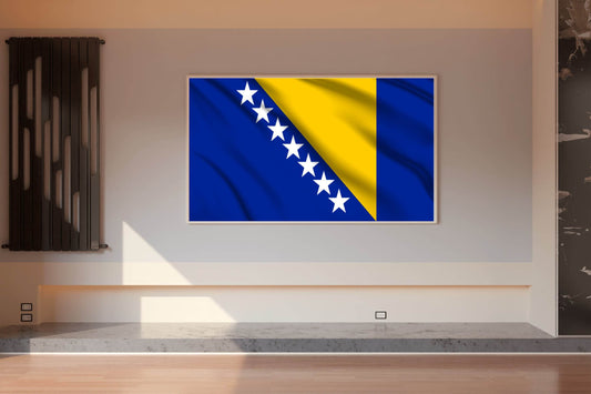 Bosnia and Herzegovina National Flag Wall Art - beink online art store
