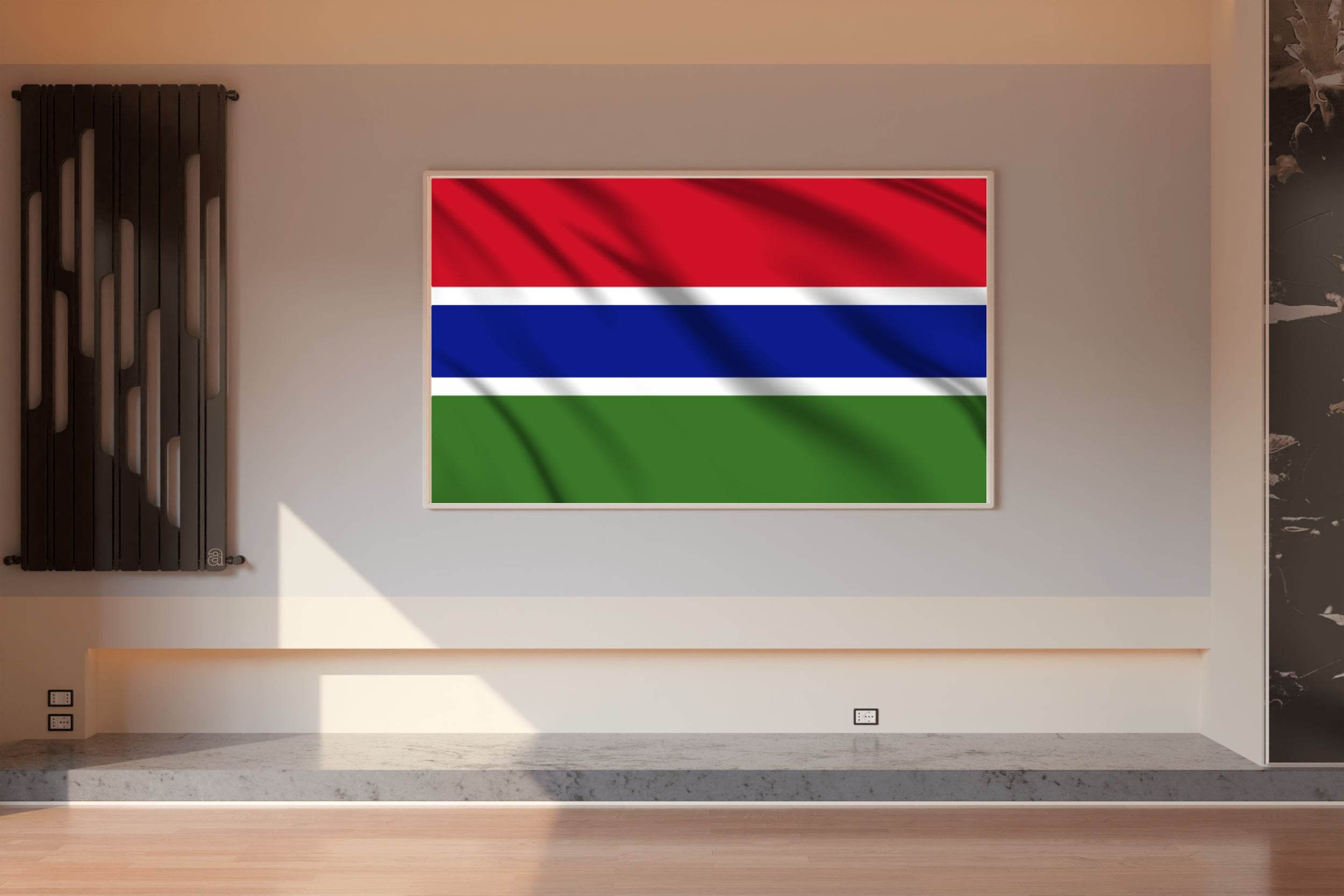 The Gambia National Flag Wall Art - beink online art store