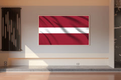 Latvia National Flag Wall Art