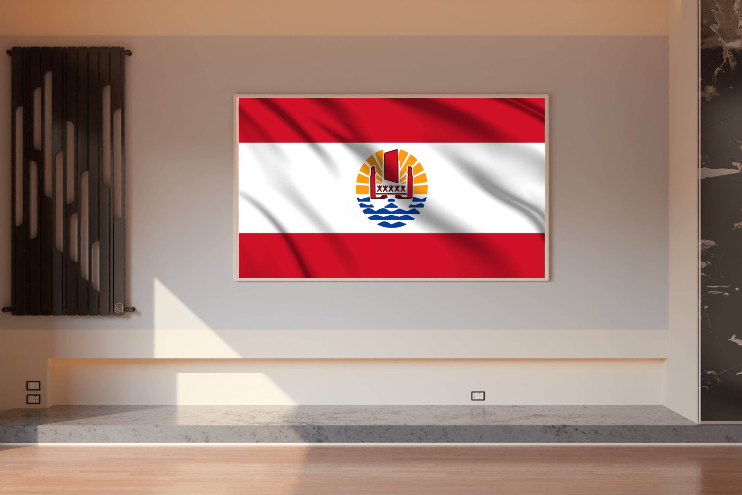 French Polynesia National Flag Wall Art - beink online art store