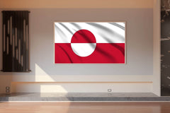 Greenland National Flag Wall Art - beink online art store