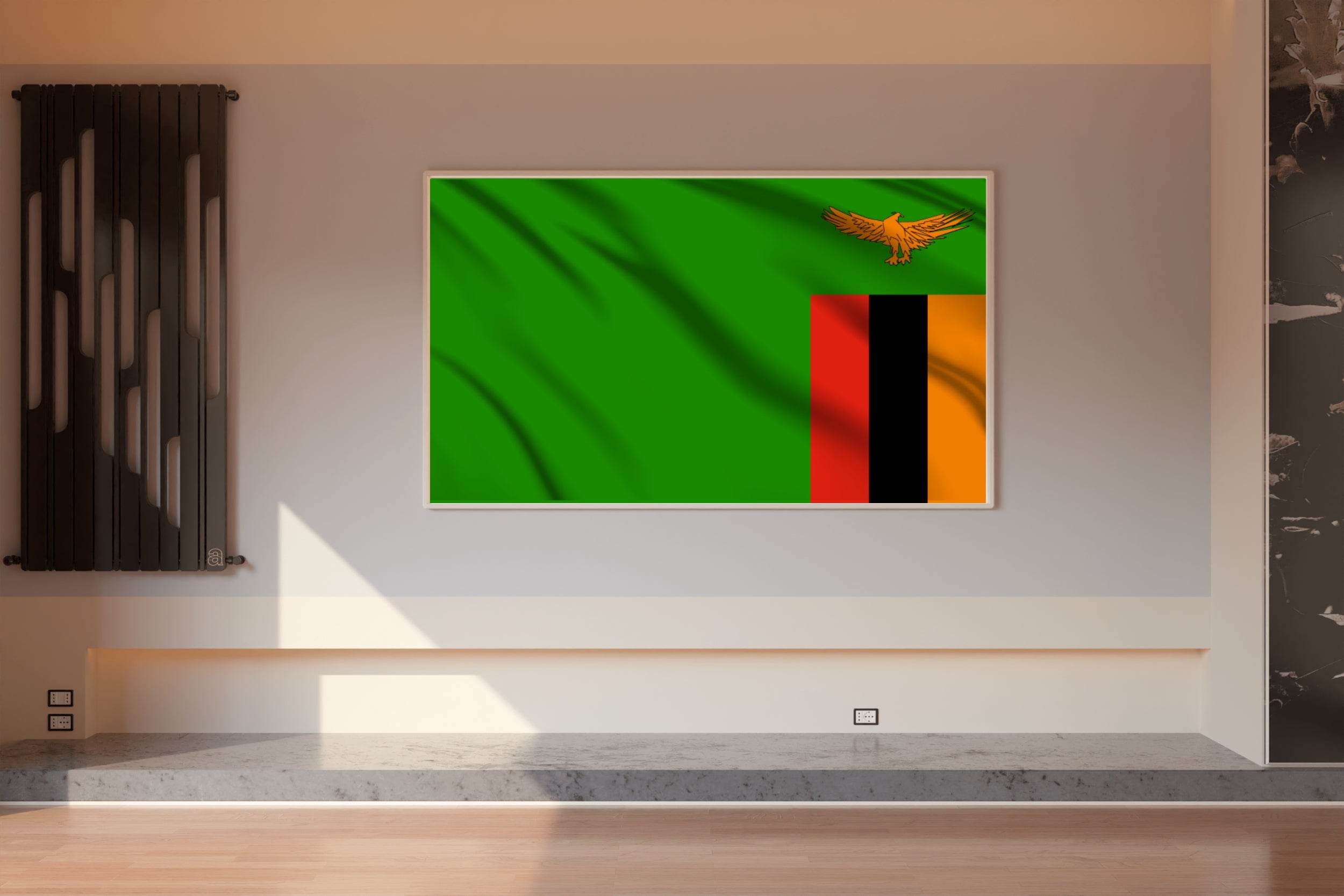 Zambia National Flag Wall Art - beink online art store