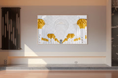 A Symphony of Gold & White Wall Art