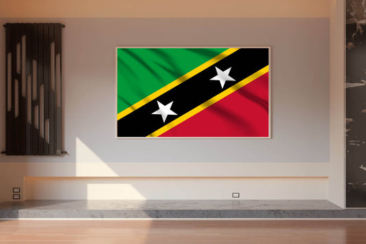 Saint Kitts and Nevis National Flag Wall Art - beink online art store