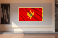 Montenegro National Flag Wall Art - beink online art store