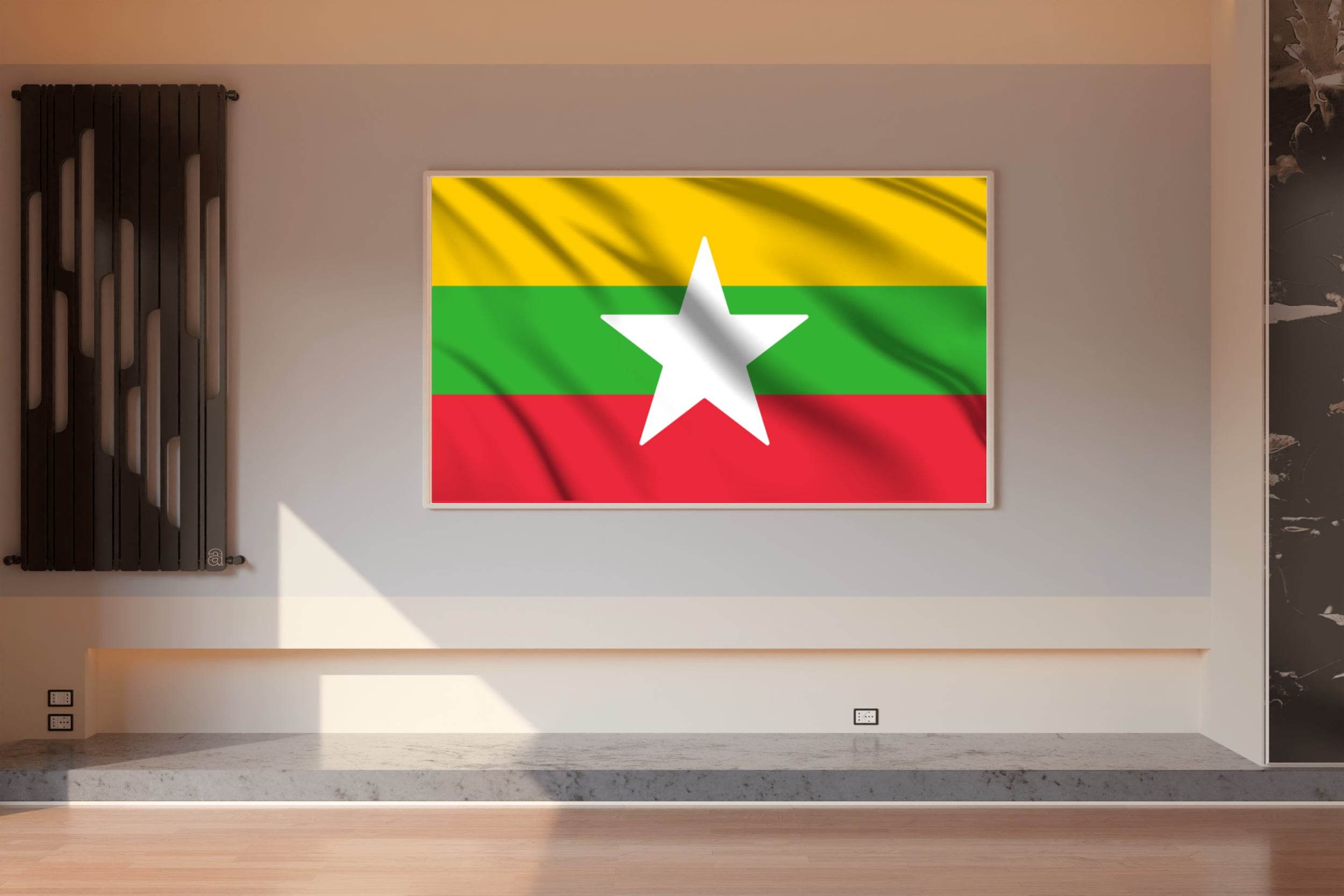 Myanmar National Flag Wall Art - beink online art store