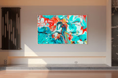 3D Effect Wavy Oil Paint Abstract Wall Art