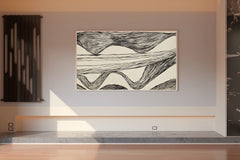 Intertwined Charcoal Lines Wall Art