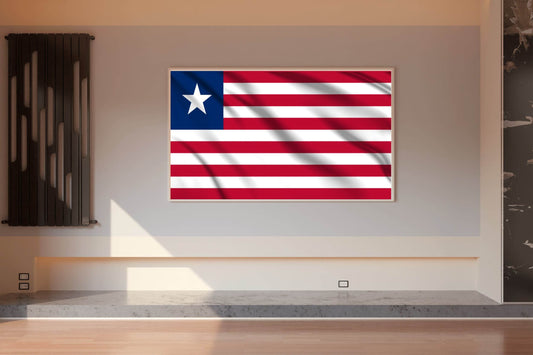 Liberia National Flag Wall Art - beink online art store