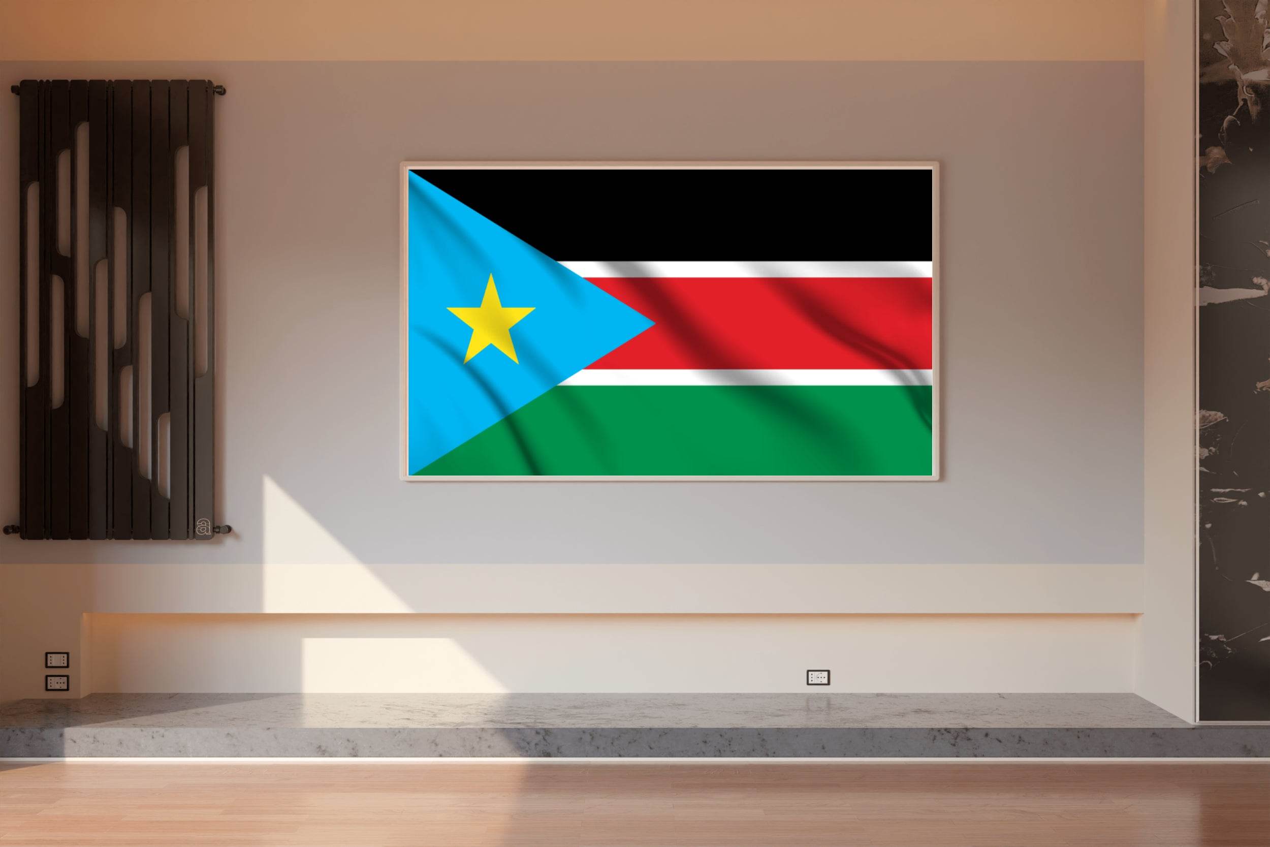 South Sudan National Flag Wall Art - beink online art store