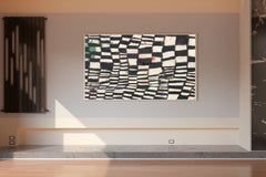 Black and White Geometric Abstraction Wall Art