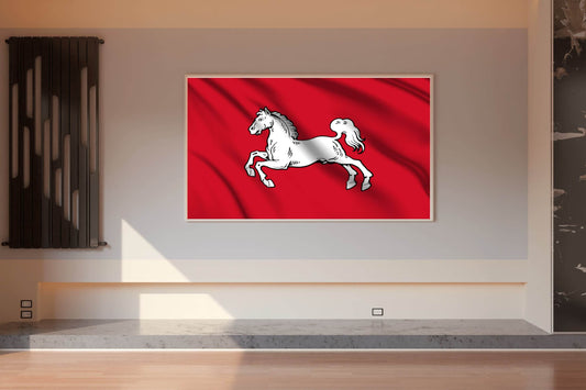 State of Hanover National Flag Wall Art - beink online art store