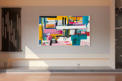 Colorful Abstract Acrylic Art Stripes