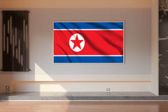 North Korea National Flag Wall Art - beink online art store