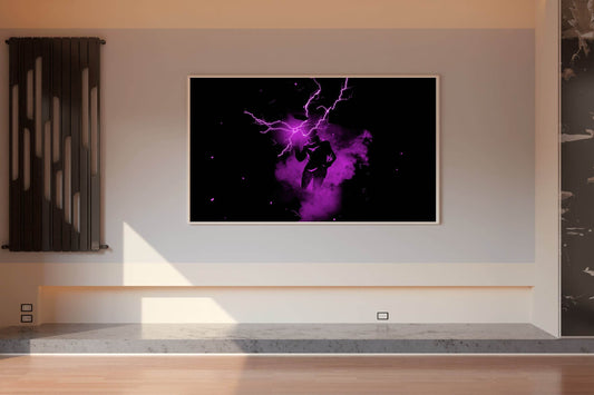 Black And Dark Satoru Gojo Lightning Anime Wall Art - beink online art store