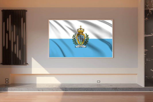 San Marino National Flag Wall Art - beink online art store