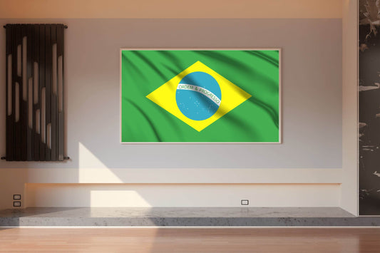 Brazil National Flag Wall Art - beink online art store