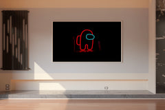 Neon Among us Gaming Wall Art