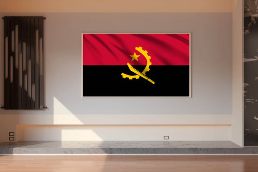 Angola National Flag Wall Art - beink online art store