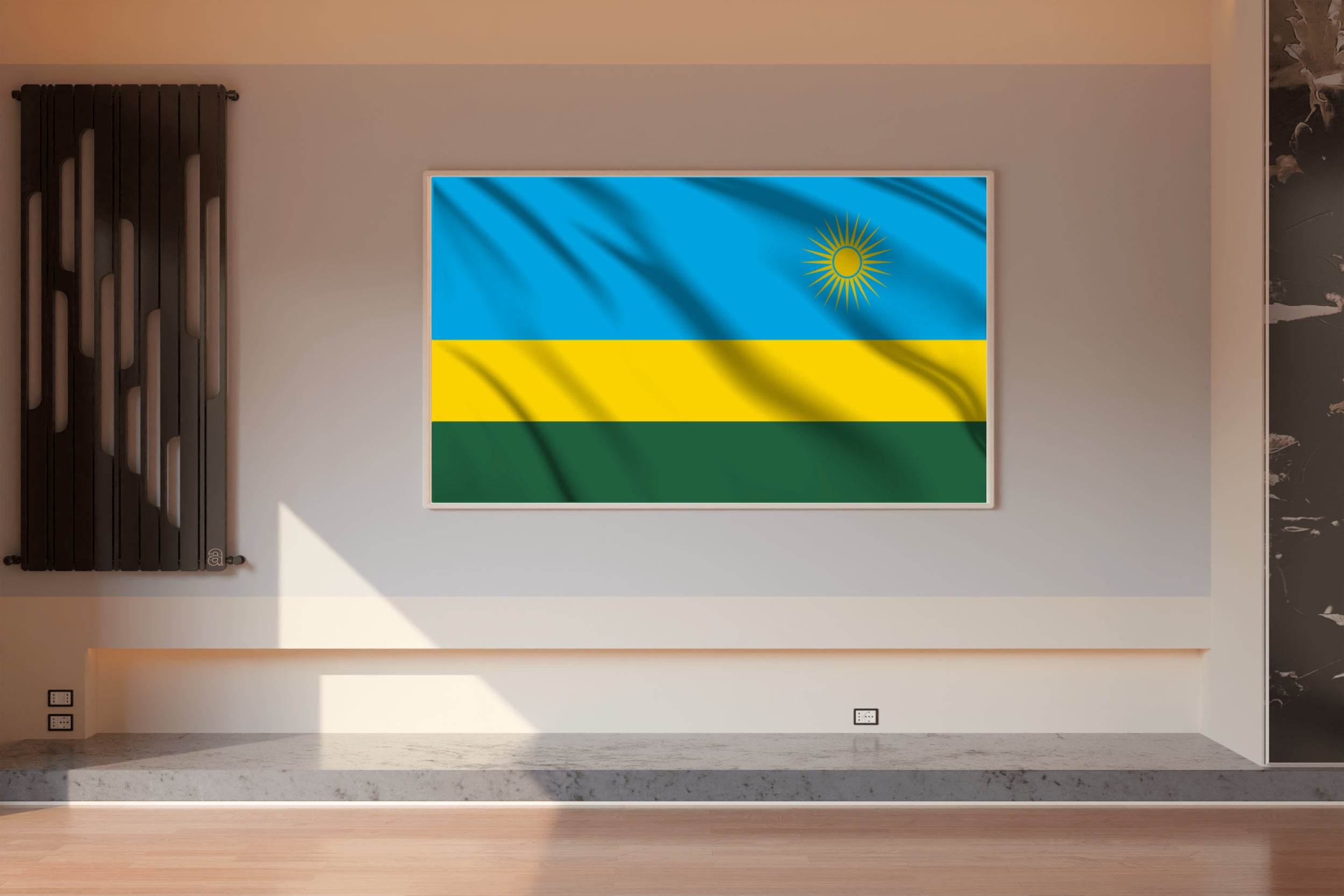 Rwanda National Flag Wall Art - beink online art store