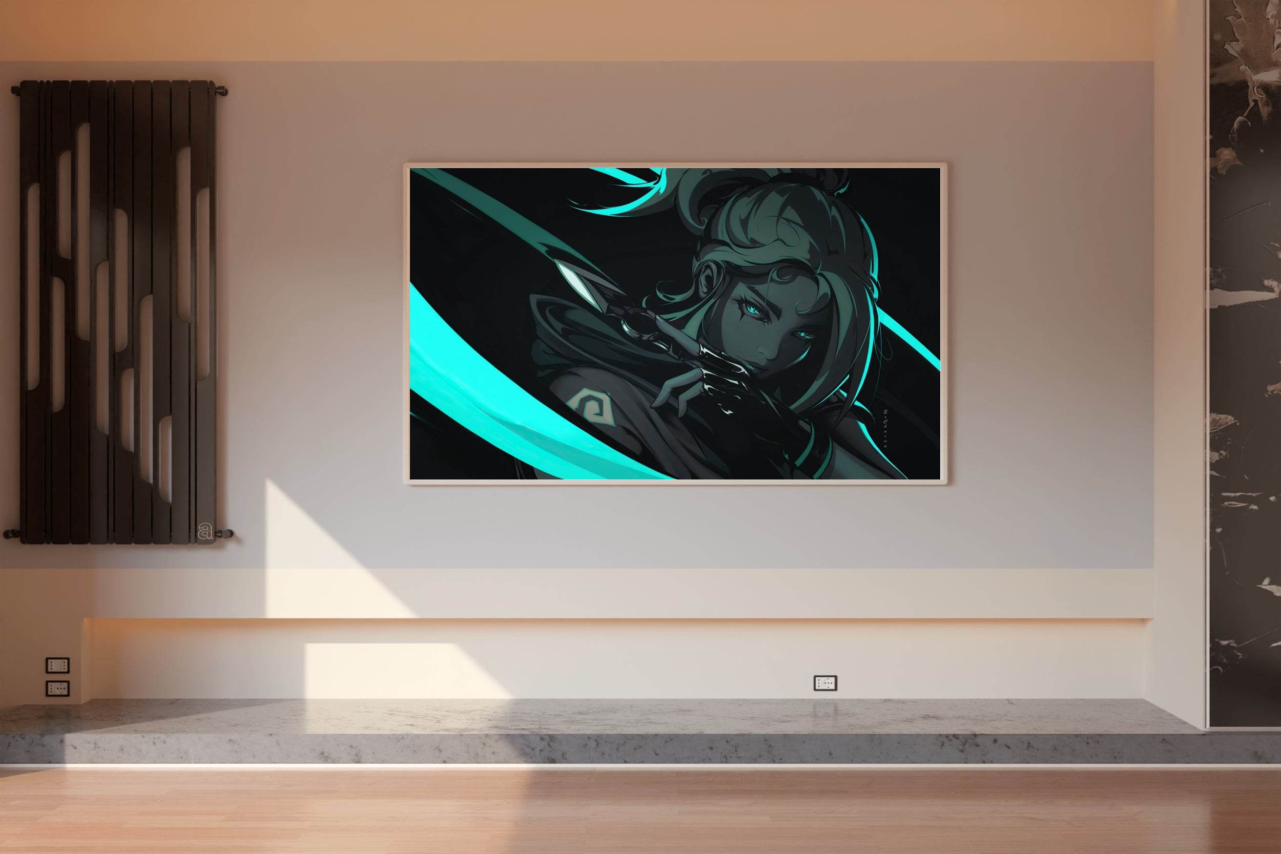 Neon Valorant Anime Gaming Wall Art - beink online art store