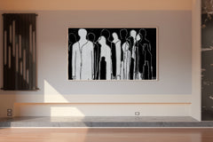 Shadowed Figures Modern Wall Art