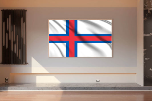 Faroe Islands National Flag Wall Art - beink online art store