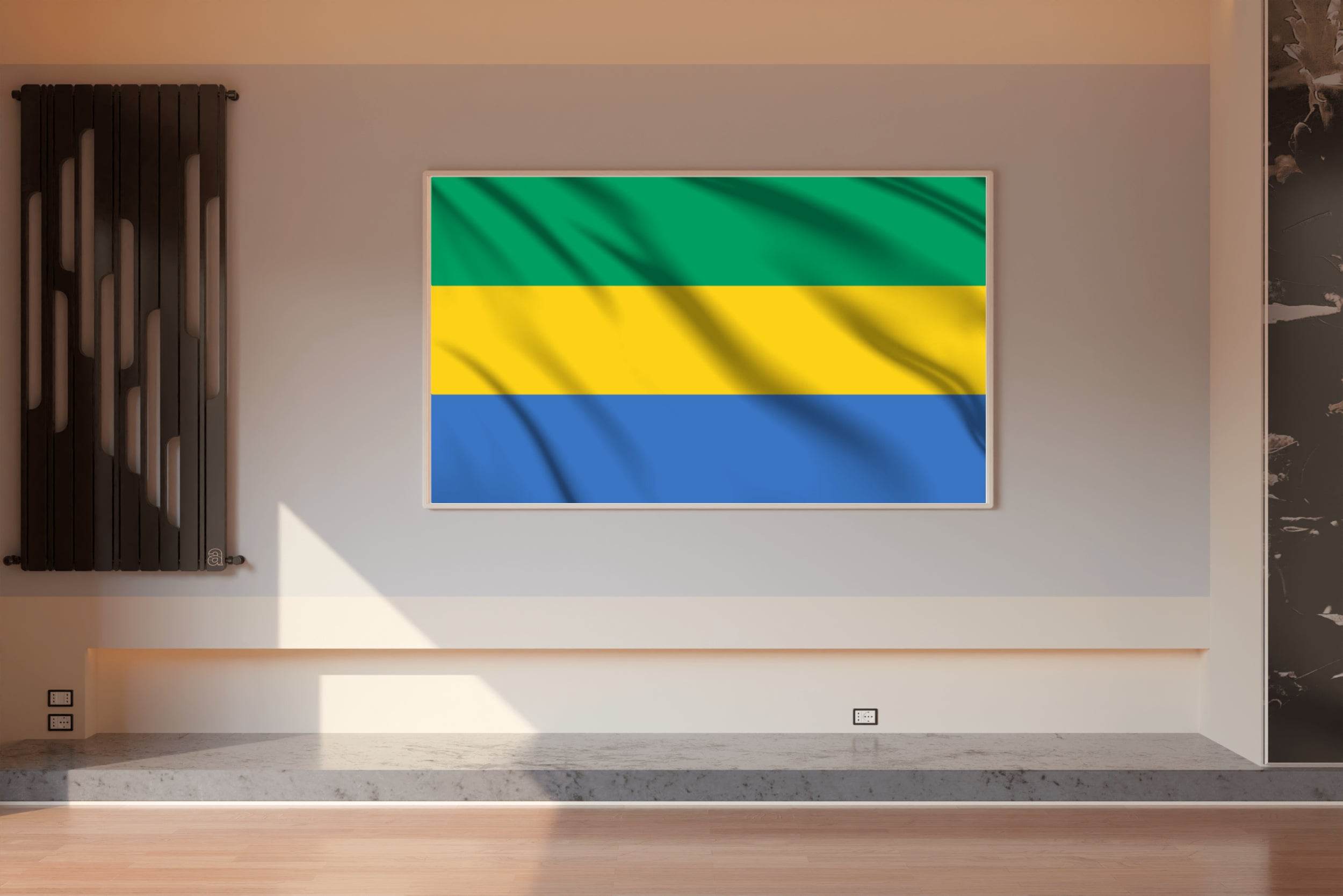 Gabon National Flag Wall Art - beink online art store