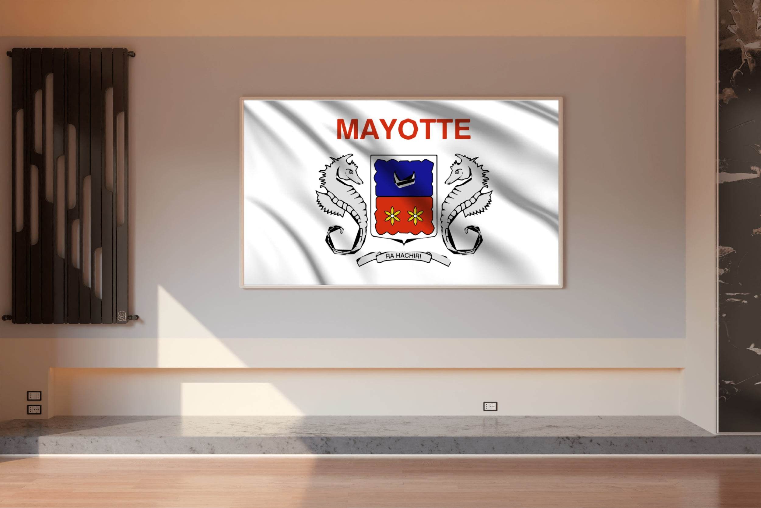 Mayotte National Flag Wall Art - beink online art store