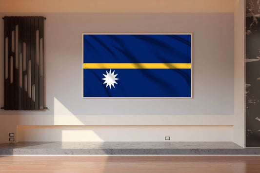 Nauru National Flag Wall Art - beink online art store