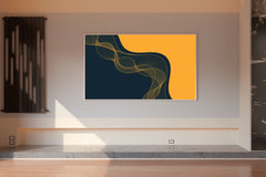 Particle Flow Digital Wave Abstract Wall Art