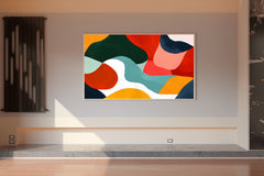 Colorful abstract Painting of Irregular Shapes