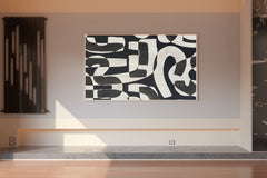 Black and White Rhythm Modern Wall Art