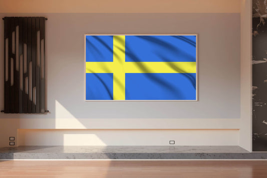Sweden National Flag Wall Art - beink online art store