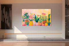 Colorful Abstract of Potted Plants